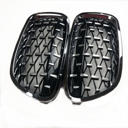Car Front Grille For 5 Series F10 F11 F18 Diamond Style 2010+ ABS Material Mesh Grilles