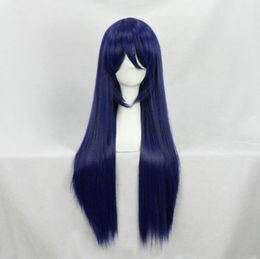 Love Live Cosplay Sonoda Umi 31.5 long Dark Blue straight hair Costume wig