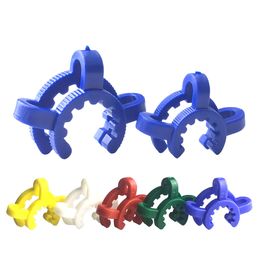 10mm 14mm 18mm Plastic Keck Clip for Glass Bong Adapter Downstem Water Pipes Manufacturer Laboratory Lab Clamp Colourful Clips Connect