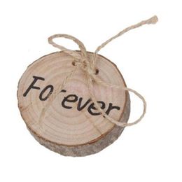Wholesale Wood ring pillows Slice Rustic Wooden Ring Holder Wedding Ring Holder with Burlap Creative Retro Wedding Decoration