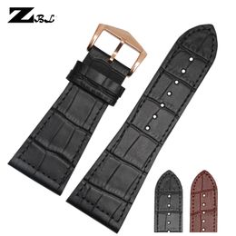 26mm 30mm watch band genuine leather watch strap black/brown band for FM6000H strap double head layer cowhide