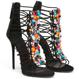 Ladies Free Shipping suede leather CM high heel cm Platform sandals Shoes diamond peep toe Cover heels d s