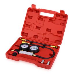 TU - 21 Engine Cylinder Leakage Tester Dual Pressure Gauge Diagnostic Kit