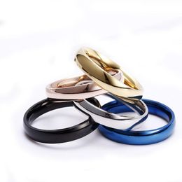 Stainless Steel Blank Ring Simple Band Rings New Designer Ring for Men Women Fashion Jewellery