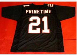 Custom Men Youth women Vintage #21 DEION SANDERS PRIMETIME Football Jersey size s-5XL or custom any name or number jersey