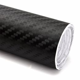 152x60cm 4D Carbon Fibre Vinyl Wrap Sheet Sticker Decoration Film Black for Car Motor Forniture 3C