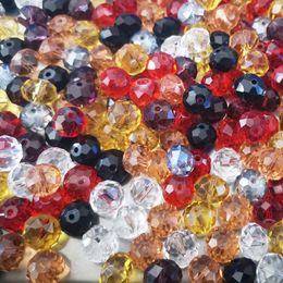 Lot 142pcs Mixed 10mm Loose crystal Rondelle glass Beads Loose Beads DIY Jewellery marking crystals