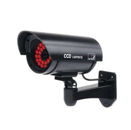 MOOL Outdoor Fake / Dummy Security Camera with 30 Illuminating LED Light (Black) CCTV Surveillance
