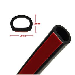 4 Meter car rubber SEAL adhesive D- form seal strip of car door sound insulation sealing sealing strip for car BOAT TRUCK