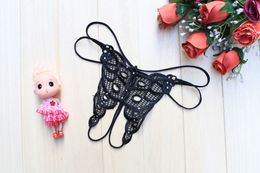 Fashion Women Sexy Opening Crotch Panties Ladies Flower Lace Female Briefs Thongs G-string Lingerie Sexy Underwear Panty