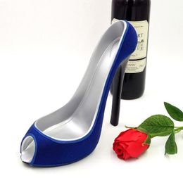 High-Heeled Dismounting Art Red Wine Rack Bottle Holder Kitchen Bar Display Craft Handcraft Wine Stand Decoration