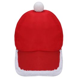 New Santa Claus Plush Christmas Hat Sports Cap Xmas Accessories Hats Party Free Size Polyester Festive Atmosphere Decor 10Nov 29