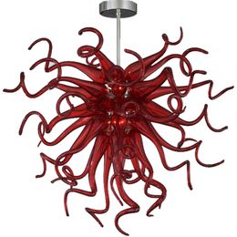 Cheap Price Small Lighting LED Light Source Art Glass Chandelier 100% Hand Blown glass Chandelier Lighting Bedroom Living Room Home Light.