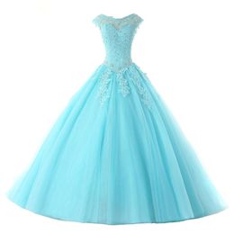 2018 Fashion Backless Crystal Appliques Ball Gown Quinceanera Dresses Lace Up Sweet 16 Dresses Debutante 15 Year Prom Party Dress 230A