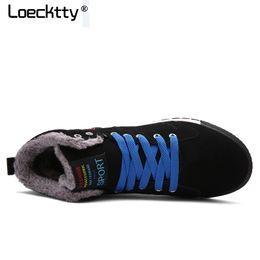 Hot Sale-Loecktty Super Shoes Men Casual Shoes With Fur Keep Warm Snow Shoes Suede Outdoor Zapatos Hombre Winter