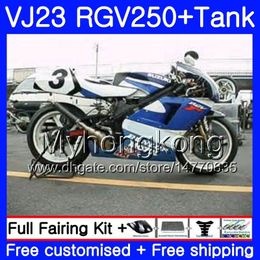 Body+Tank For SUZUKI VJ23 RGV-250 1988 1994 1995 1996 1997 1998 blue hot sale 309HM.55 RGV250 VJ21 VJ 22 RGV 250 88 94 95 96 97 98 Fairing