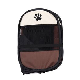 -Portable Folding Pet Tent Dog House Cage Cat Playpen Puppy Kennel Easy Operation Octagon Fence286M