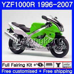 Body For YAMAHA YZF1000R Thunderace 02 03 04 05 06 07 Green silvery 238HM.47 YZF 1000R YZF-1000R 2002 2003 2004 2005 2006 2007 Fairing kit