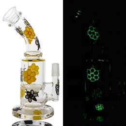 Noctilucence Glass Bong Hookahs Recycler Oil Rig Wax Water Pipe Heady Klein Bongs Dab Rigs Pipes with Bowl or Quartz Banger Beaker