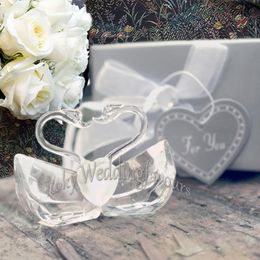 40pcs Crystal Swan Wedding Favours Crystal Kissing Swan Party Gift Event Keepsake Bridal Shower Anniversary Giveways Engagement Ideas