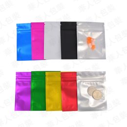 7.5x10 cm (3''x4'') Matte Colorful and Transparent Zip lock Bags Food Pouches,Matte Color and Clear Zip lock Bags