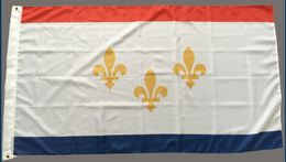 NEW ORLEANS CITY LOUISIANA STATE Flags Banners 3X5FT 150X90CM Hanging Advertising Usage Screen Printing,free shipping