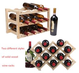 Wooden Red Wine Rack 10/12 Bottle Holder Mount Bar Display Shelf Folding Wood Wine Rack Alcohol Neer Care Drink Bottle Holders