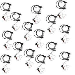 15X PTT MIC Covert Acoustic Tube In-ear Earpiece Headset For Radio ICOM Midland