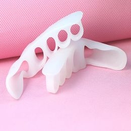 10pairs/lot Silicone Toe Separator Soft 5-hole Hallux Valgus Straightener Orthodontic Toe Cover Foot Care Tool Orthopedic Insole