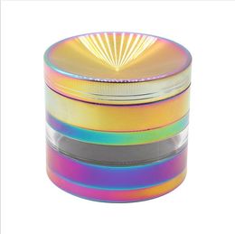 63mm Zinc Alloy Grinder for Metal Smoke Grinder with Colourful Concave Transparent Side Window