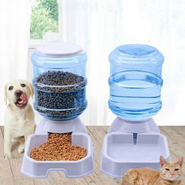 Environmental Protection Plastic Pet Cat Dog Bowl Automatic Feeding Water Dog Food Container Water Dispenser Feeders