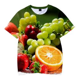 T-shirt 3D casual estive da uomo T-shirt a maniche corte con stampa frutta Cool Pantaloncini da uomo Streetwear Homme Hip Hop