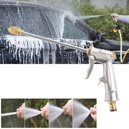 Water Gun Garden Hose Nozzle Water Spray Adjustable High Pressure Power Washer For Plant Flower Household Cleaning Car Washer Y200106