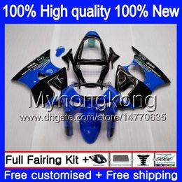 Body For KAWASAKI ZX-6R 6 R ZX-636 ZX600 ZX600CC 1998 1999 3Blue blk 36MY.19 600CC ZX636 ZX6R 98 99 ZX 636 ZX 6R 98 99 Full Fairing