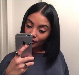 Human Hair Bob Wigs 10a Brazilian Virgin Hair Straight Bob Lace Front Short Hair Wigs For Black Women Swiss Lace Frontal Wig Bob
