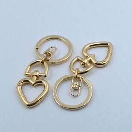 Heart Shape Metal Swivel Clasp Lanyard Snap Hook Spring Claw Clasps Keyring Keychain Decoration Accessories QW9928