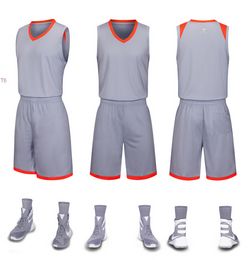 2019 New Blank Basketball jerseys printed logo Mens size S-XXL cheap price fast shipping good quality Grey G001nh