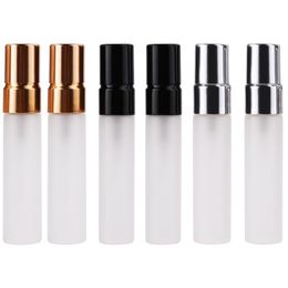 5ML Empty Clear Glass Spray Bottles Refillable Atomizer Perfume Bottle Cosmetic Packaging Travel Container DHL 500pcs LX7537