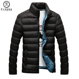 Dropshipping Winter Jacket Men 2019 Fashion Stand Collar Male Parka Jacket Mens Solid Thick Jackets and Coats Man Winter Parkas