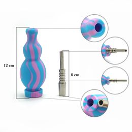 Smoking hand pipe smoke pipes with Titanium Tip Dab Straw oil burner dab rig for wax