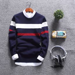 2018 New Fashion Autumn Sweater Men Round Collar Soft Pullover Men Slim Fit Mens Sweaters Casual Male Christmas Sweater MY1803 V191118