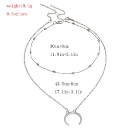 Amazon top seller 2019 Ox horn necklace yiwu factory new arrival wholesale custom bijoux costume jewelry