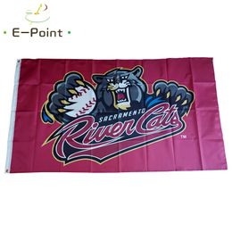 MiLB Sacramento River Cats Flag 3*5ft (90cm*150cm) Polyester Banner decoration flying home & garden Festive gifts