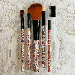 5 PCS Mini Colourful Flower Makeup Brushes Makeup Beauty Tools Various Styles and Portable 5 Sets
