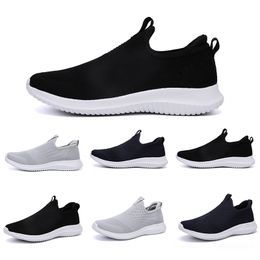 Wholesale women men running shoes black white Navy blue Laceless mens trainers Slip on sports sneakers Homemade brand Made in China