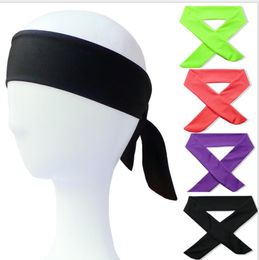 Sport Yoga Headbands Solid Tie Back Stretch Sweatbands 22Color Hair Bands Moisture Wicking Men Women Headwrap scarf for Running Jogging C396