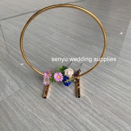 NewGold Round Shape Tall Metal Small Rings Rack Table Flower Stand Centrepieces senyu0145