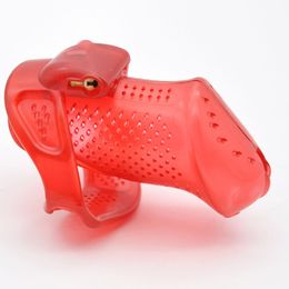 Perforated Design Cock Cage Penis Sleeve Male Prevent Erection Chastity Device Scrotum Binding Penis Ring CBT Sex Toys for Men