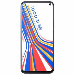 Original VIVO iQOO Z1 5G Mobile Phone 6GB RAM 128GB ROM MTK 1000+ Octa Core Android 6.57" Full Screen 48.0MP AR HDR OTG NFC 4500mAh Wake Face ID Fingerprint Smart Cell Phone