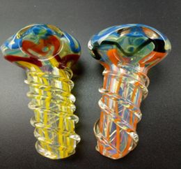 Newest Colourful Complex Handmade Bowl Pyrex Glass Smoking Handpipe Tube Portable Design Herb Tobacco Philtre Bong Holder Pipes DHL Free